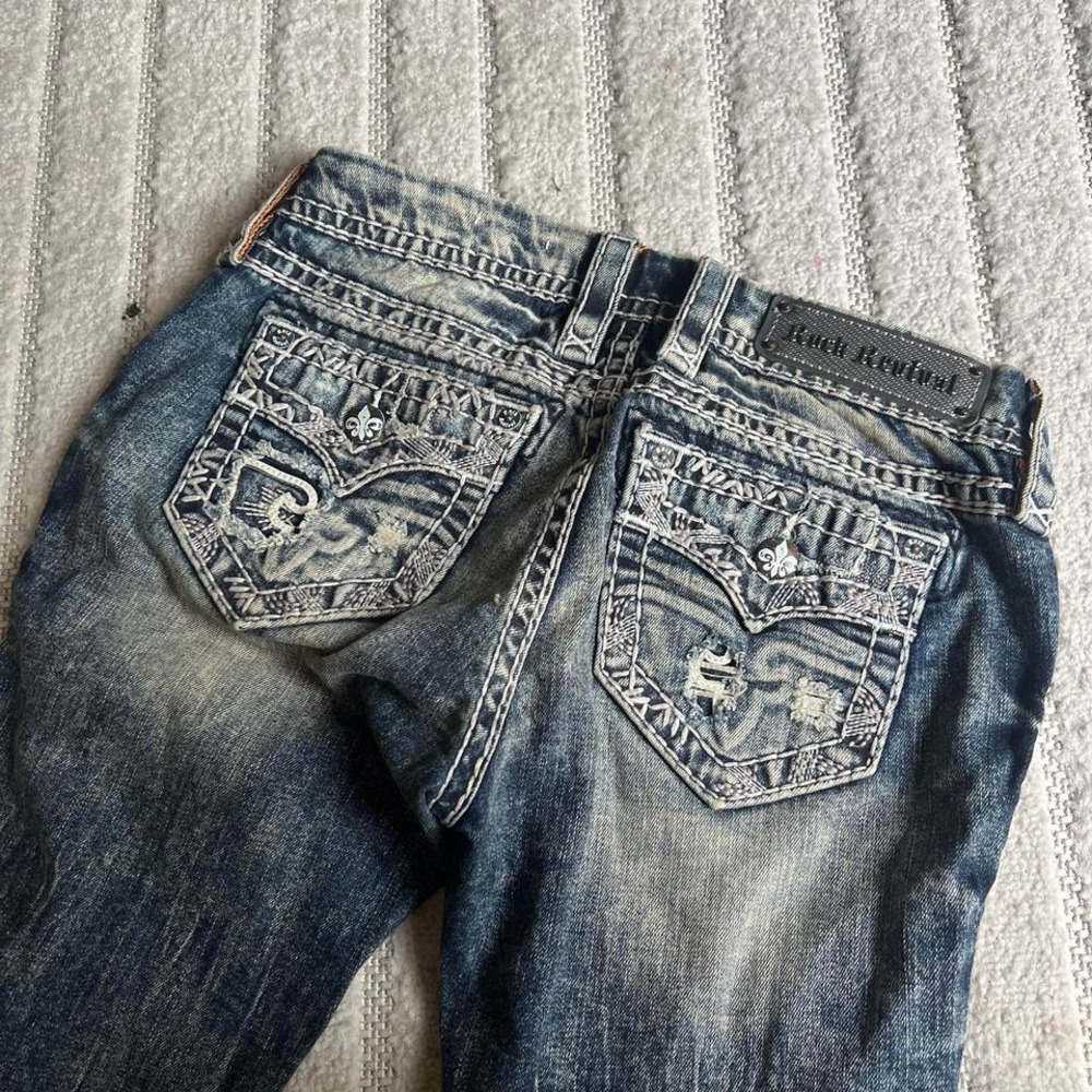VTG y2k rock revival blue jeans size 27 punk grunge streetwear rock party